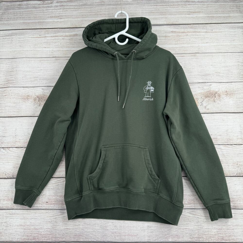 Jiberish Buy Your Plants Nursery Hoodie Sweatshirt Womens Large Green